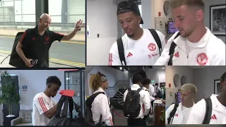 [video] Man United players ARRIVING for Norway trip!! Mason Mount,Sancho,Amad, Lisandro,Erik Ten Hag