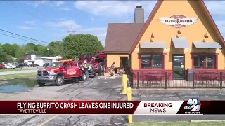 Car crashes into Flying Burrito on College Ave. in Fayetteville