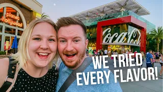 We Tried EVERY Flavor in the Tastes of the World Flight from the Coca Cola Store in Disney Springs!