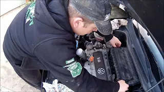 oil change on a Volkswagen Polo car (polo sedan) at home with your own hands.