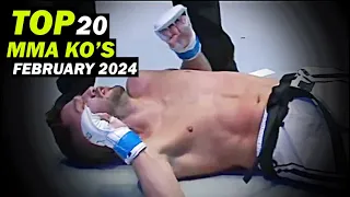 TOP 20 MMA VICIOUS KNOCKOUTS OF FEBRUARY 2024