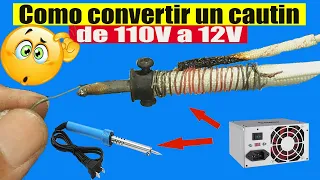 ♻️Como convertir Tu Soldador de estaño Dañado de 110V a 12V⚡️💥✅