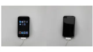 Images show unreleased first-gen iPod touch prototype with glossy black design