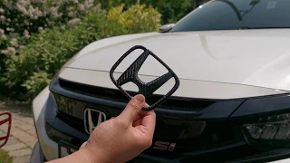 10th Gen Civic Carbon Fiber Front Badge Install