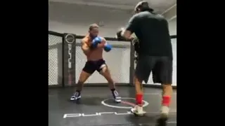 Chad Mendes looking sharp during training session....