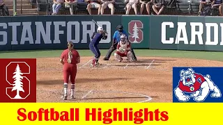 Fresno State vs #8 Stanford Softball Game Highlights, April 10 2024