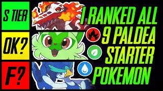 I Ranked All 9 Paldea Starter Pokemon | Scarlet and Violet | Mr1upz