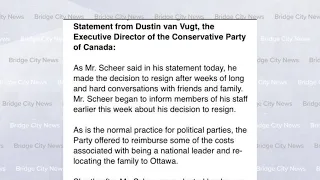 Statement from ED of Conservative party on Scheer - Dec, 12, 2019