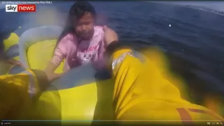 Девочку унесло в море на надувной лодке (Sky News)