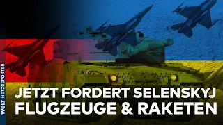 PANZER-POWER FÜR DIE UKRAINE: Selenskyj fordert nun Flugzeuge und Raketen | Ukraine-Krieg-Überblick