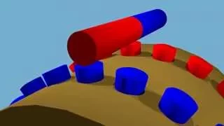 Perpetual motion machine V-Gate, explanation with 3d animation.