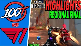 100T vs T1 | HIGHLIGHTS | QUARTER FINAL | First Strike NA Regional Final BO3