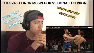 CONOR MCGREGOR VS DONALD CERRONE (REACTION)[UFC 246]