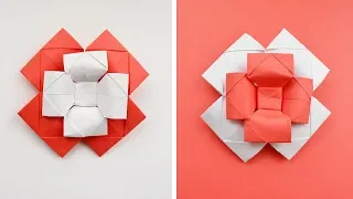 Paper FLOWER - BOW | Decoration and gift | Origami Tutorial DIY (NProkuda)