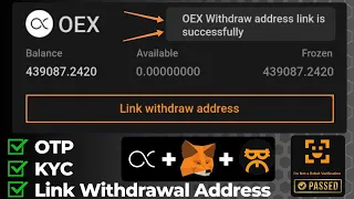 Link OEX Withdrawal Address Full Tutorial: Pass KYC + Email OTP