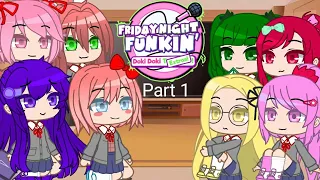 DDLC/DDE React To FNF Doki Doki Extras V2 Mod | ✨Sisters Week✨