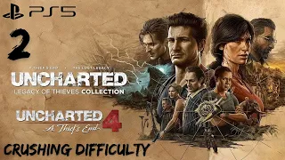 Uncharted Legacy of Thieves Collection Uncharted 4 Remastered PS5 Максимал Сложность Прохождение #2