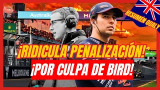 ¡Error de Bird provoca penalización a Checo Pérez! | Sainz amenaza  a Max Verstappen