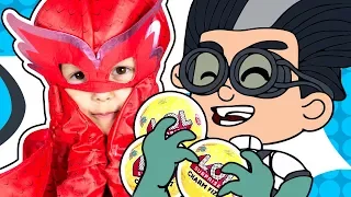 HEROES IN MASKS Amelka turns into Owlette Romeo took away LOL Video for children
