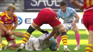 TOP 14 - Essai de Gaetan GERMAIN (AB) - Aviron Bayonnais - USA Perpignan - Saison 2022/2023