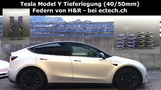 Tesla Model Y Tieferlegung (40/50mm) - Federn von H&R - bei ectech.ch