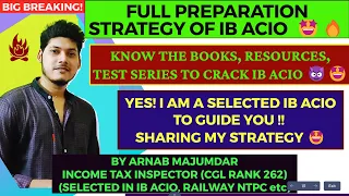 ||🔥IB ACIO II🔥|| FULL PREPARATION STRATEGY, BOOK & RESOURCES || 🔥🔥🤩🤩 ||