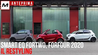 Smart EQ ForTwo e EQ ForFour 2020: il restyling. Ecco cosa cambia!