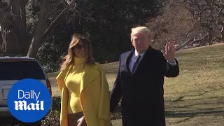 Trump and Melania board Marine One before going to Ohio - Daily Mail