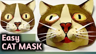How to Make Cat Mask with Paper. Animal Mask. Cat Mask Making. #catmask #ckart&design