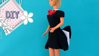 Cómo hacer vestido con moños para Barbie #barbiedolldress #diybarbieclothes #howtomakebarbiedress