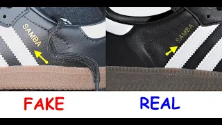 Adidas Samba real vs fake. How to spot fake Adidas Samba OG sneakers
