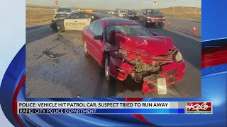 Rapid City police car hit in crash