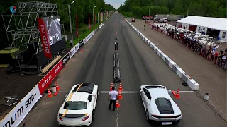 Mercedes -Benz SLS AMG  vs Lamborgjini aventator drag race
