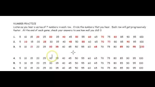 Spanish Numbers Listening Practice up to 100