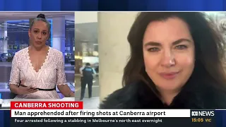 3PM NEWS COVERAGE OF THE SHOOTING INCIDENT AT CANBERRA AIRPORT - SUNDAY 14 AUGUST