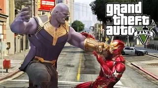 GTA 5 MODS IRONMAN VS THANOS DESCUBRO SU PUNTO DEBIL