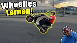 EINFACH WHEELIES LERNEN auf dem Roller | Motovlog | Jac