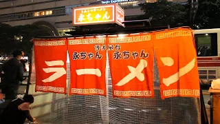 A long-established ramen stall in Japan｜japanese street food in Fukuoka