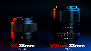Fujifilm XC 35mm f/2 vs Viltrox 33mm f/1.4 - сравнительный обзор