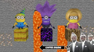 Who to Save Minions in Minecraft - Coffin Meme