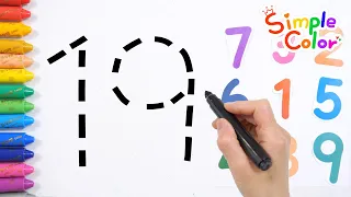 For kids | Have fun learning two-digit numbers from 16 to 20 with “simple color”