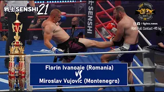SENSHI 21: +95 kg, Florin Ivanoaie (Romania) vs Miroslav Vujovic (Montenegro) | KWU Full Contact