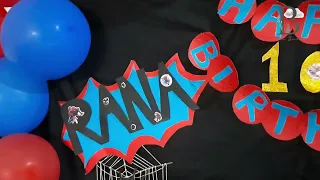 Spiderman theme Birthday decoration // DIY