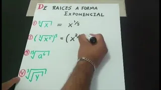 DE RAICES A FORMA EXPONENCIAL