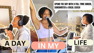 Day In The Life Of A Full Time Singer, Songwriter & Vocal Coach | Teach With Me | Practice with me