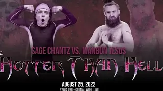 Slimeball Sage vs Manbun Jesus Highlights NYWC Hotter Than Hell 8/25/22