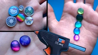 DIY Faux Resin Charms/Gems using Hot Glue