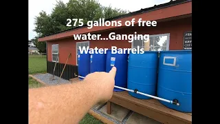 Ganging 5 Rain Barrels for HUNDREDS of GALLONS of Free Water