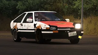 What happened with Takumi's car after InitialD?