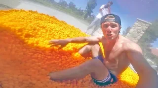 40,000 CHEESEBALLS in Giant Zorb! (Worlds biggest cheeseball)